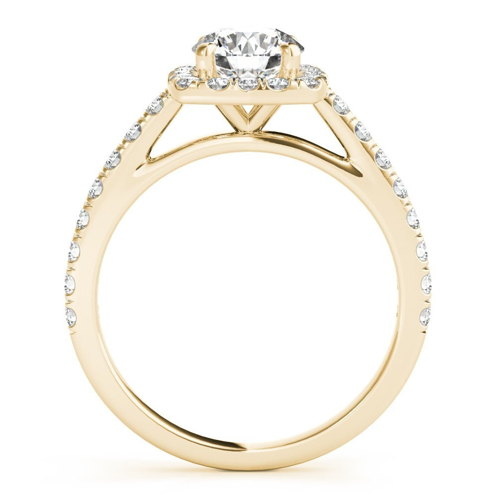Lab-Grown Diamond Halo Engagement Ring in Platinum