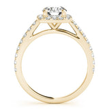 Lab-Grown Diamond Halo Engagement Ring in Platinum