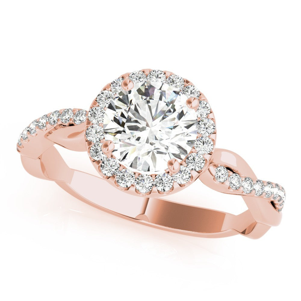 Lab-Grown Diamond Halo Engagement Ring in Platinum