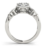 Lab Grown Round Diamond Halo Engagement Ring