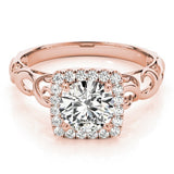 Lab-Grown Diamond Halo Engagement Ring