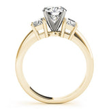 Lab-Grown Round Cut Diamond Trilogy Engagement Ring In 18K White Gold 2.00CT DE/VS