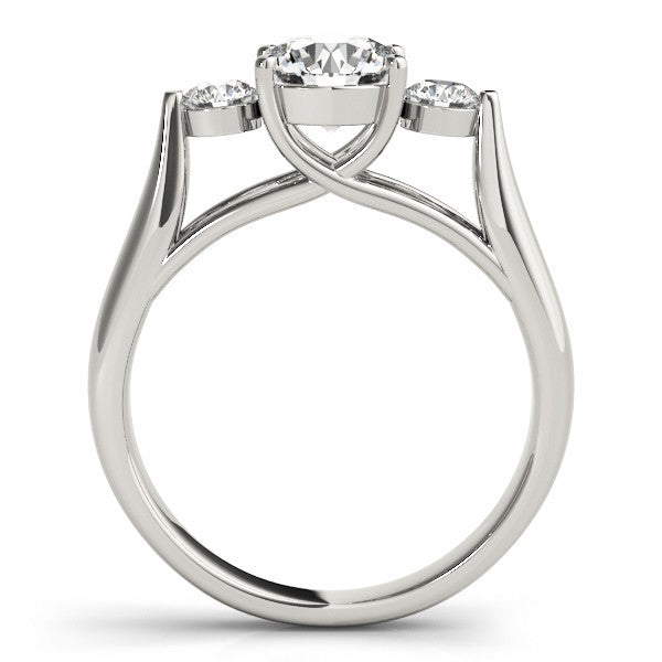 0.50Ct - 2.00Ct Lab Grown Round Diamond 3 Stone Engagement Ring Platinum