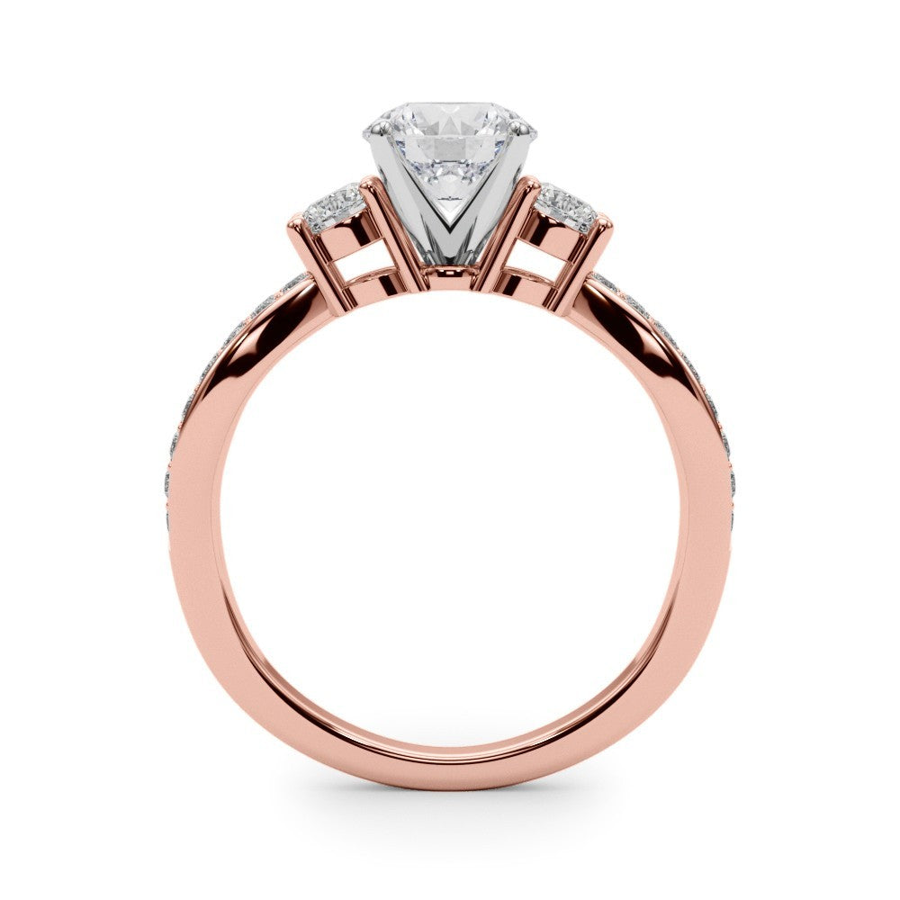 Platinum Lab Grown Diamond Designer Trilogy Engagement Ring - 2.0CT DE/VS
