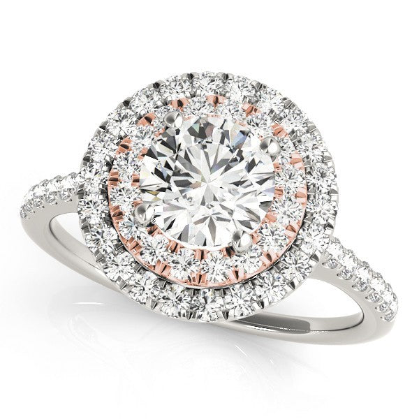 Lab Grown Round Diamond Halo Engagement Ring