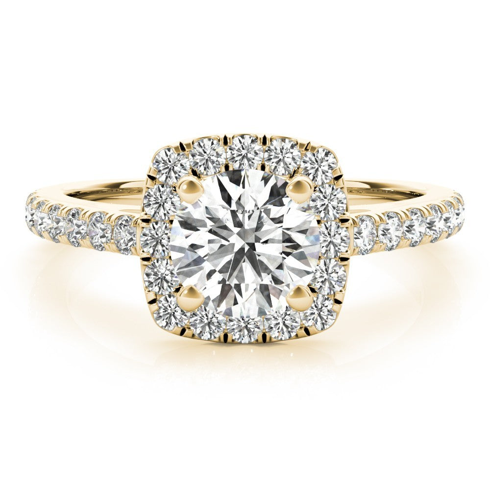 Lab-Grown Diamond Halo Engagement Ring in Platinum