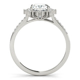 Lab-Grown Diamond Halo Engagement Ring in Platinum UK Hallmarked