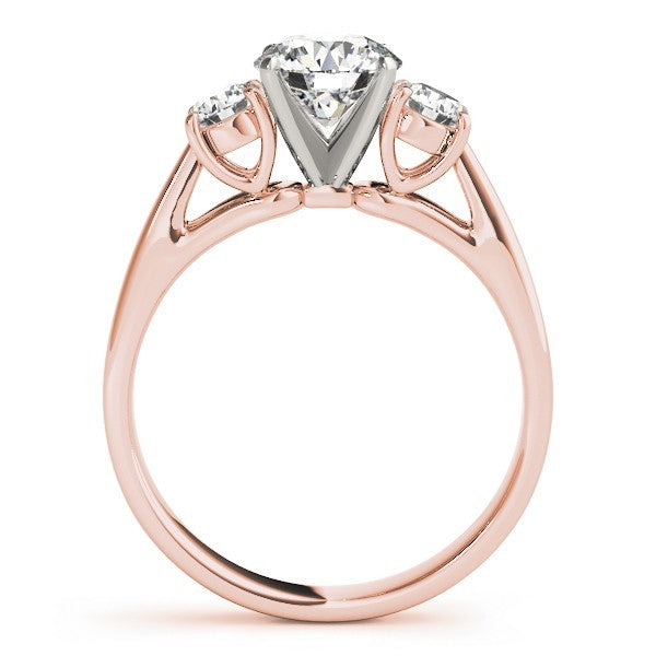 Classic Round Diamond 3 Stone Engagement Ring Platinum Lab Grown