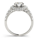 Lab Grown Round Diamond Halo Engagement Ring