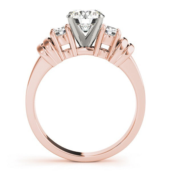 Lab Grown Round Diamond 3 Stone Engagement Ring