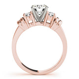 Lab Grown Round Diamond 3 Stone Engagement Ring