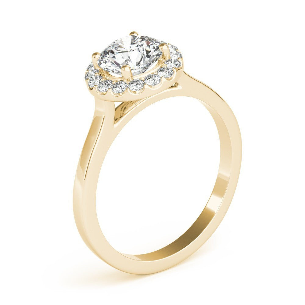 Lab-Grown Diamond Halo Engagement Ring in Platinum