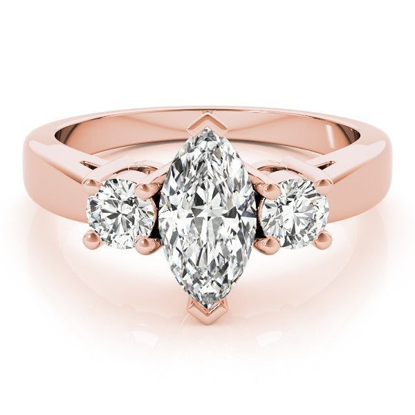 2.00Ct DE/VS Marquise Lab-Grown Diamond 3 Stone Engagement Ring Platinum