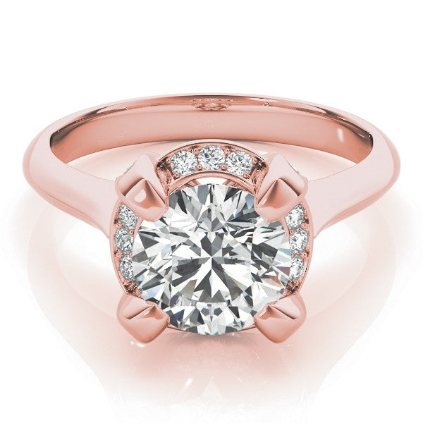 Lab-Grown Diamond Halo Engagement Ring in 18K White Gold