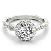 Lab-Grown Diamond 2.00 CT DE/VS Halo Engagement Ring in Platinum