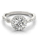 Lab-Grown Diamond 2.00 CT DE/VS Halo Engagement Ring in Platinum