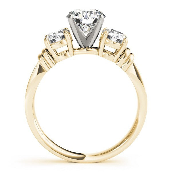 Round Cut Lab Grown Diamond Claw Set Trilogy Engagement Ring Platinum In DE/VS 2.00Ct