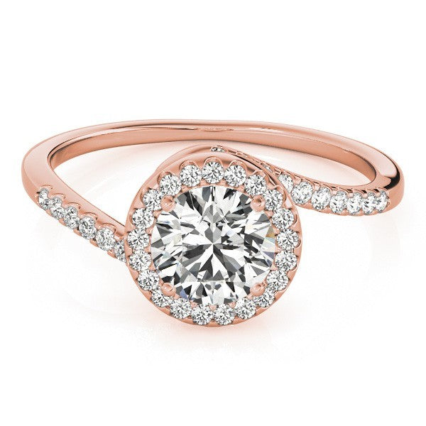 Lab Grown Round Diamond Halo Engagement Ring