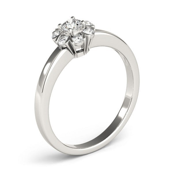 Lab-Grown Diamond Halo Engagement Ring in 18K Yellow Gold –UK Made