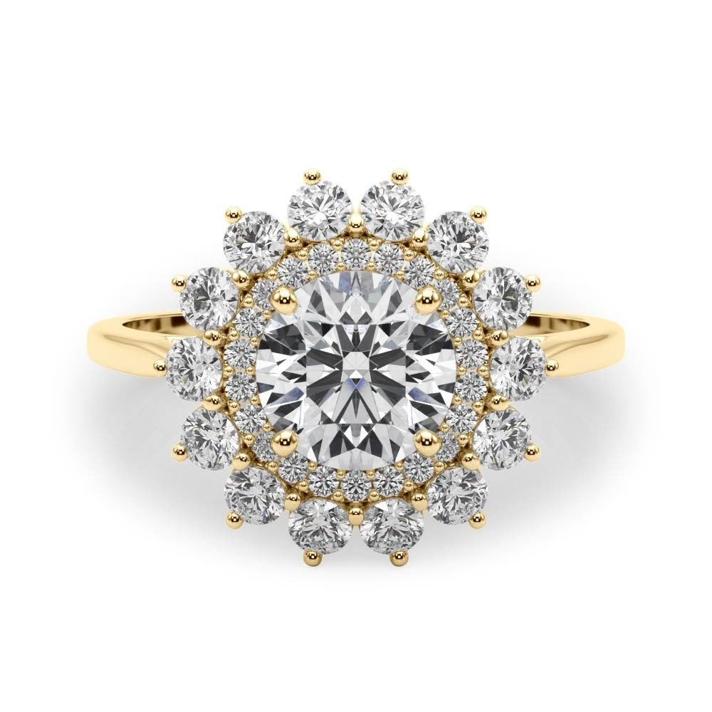 Lab-Grown Diamond Halo Engagement Ring in Platinum DE/VS 2.00 CT