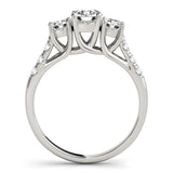 Lab Grown Round Cut Diamond 3-Stone Engagement Ring In DE/VS 0.50Ct To 2.00Ct