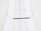 Natural Blue Sapphire Round Accented Bar Bracelet In Set