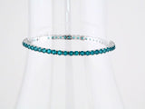 Round Lab-Grown Emerald Line Bracelet In Gold & Platinum