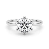 Solitaire engagement ring six claw set women ring