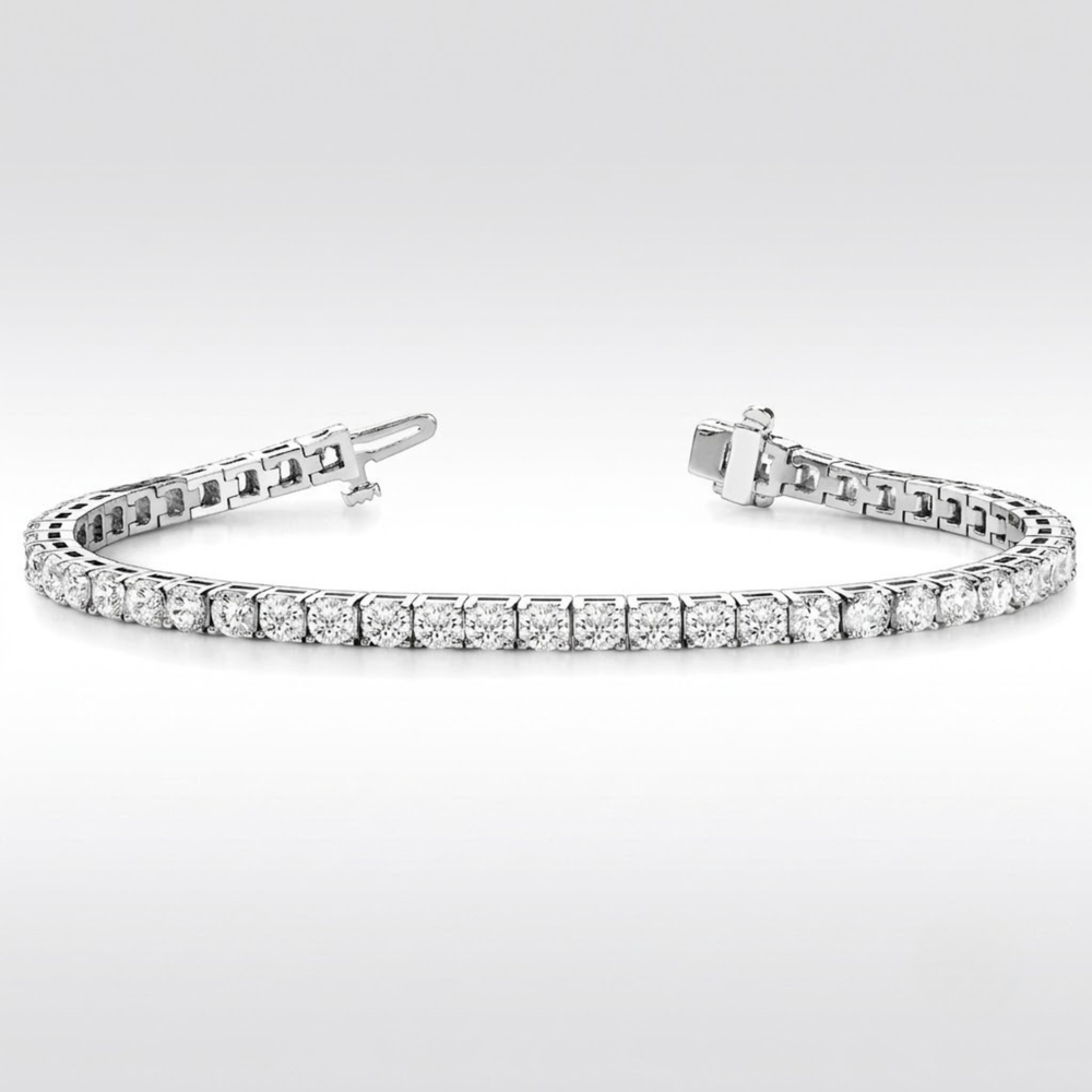 White gold diamond tennis bracelet anniversary gift for her