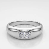 Oval bezel diamond engagement ring proposal gift