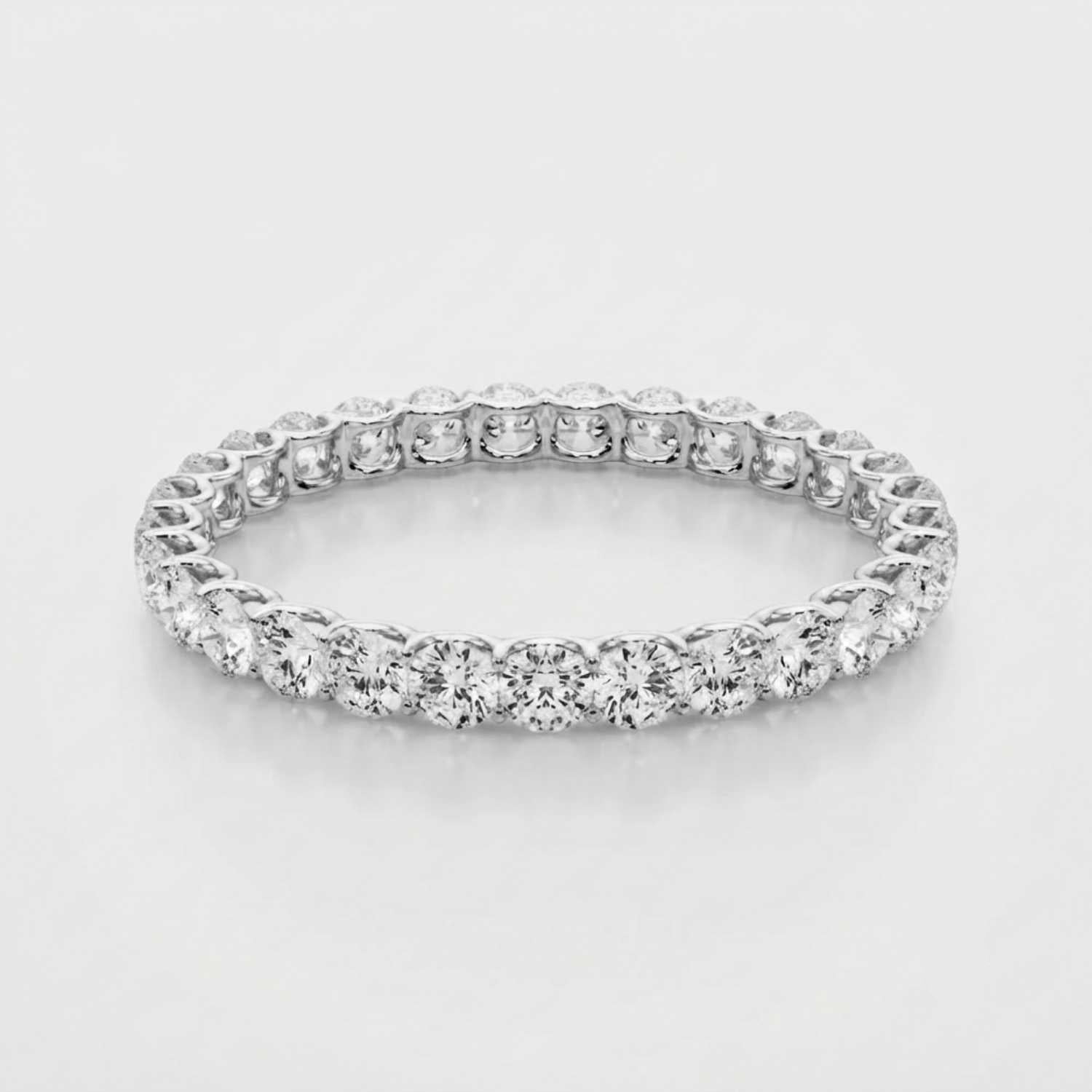 0.50-3.00ct Lab Grown Round Cut Diamond Full Eternity Ring Anniversary Gift