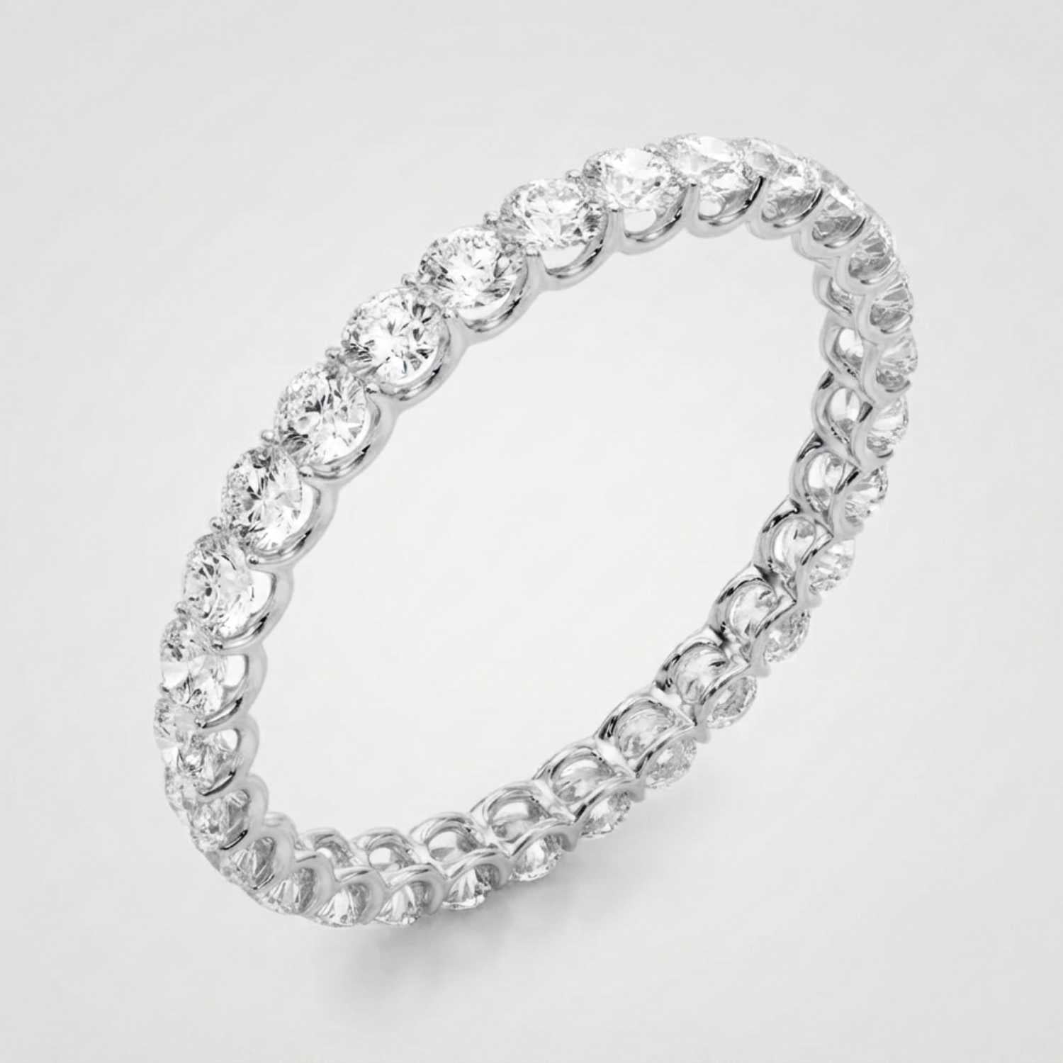 0.50-3.00ct Lab Grown Round Cut Diamond Full Eternity Ring Gift Wife