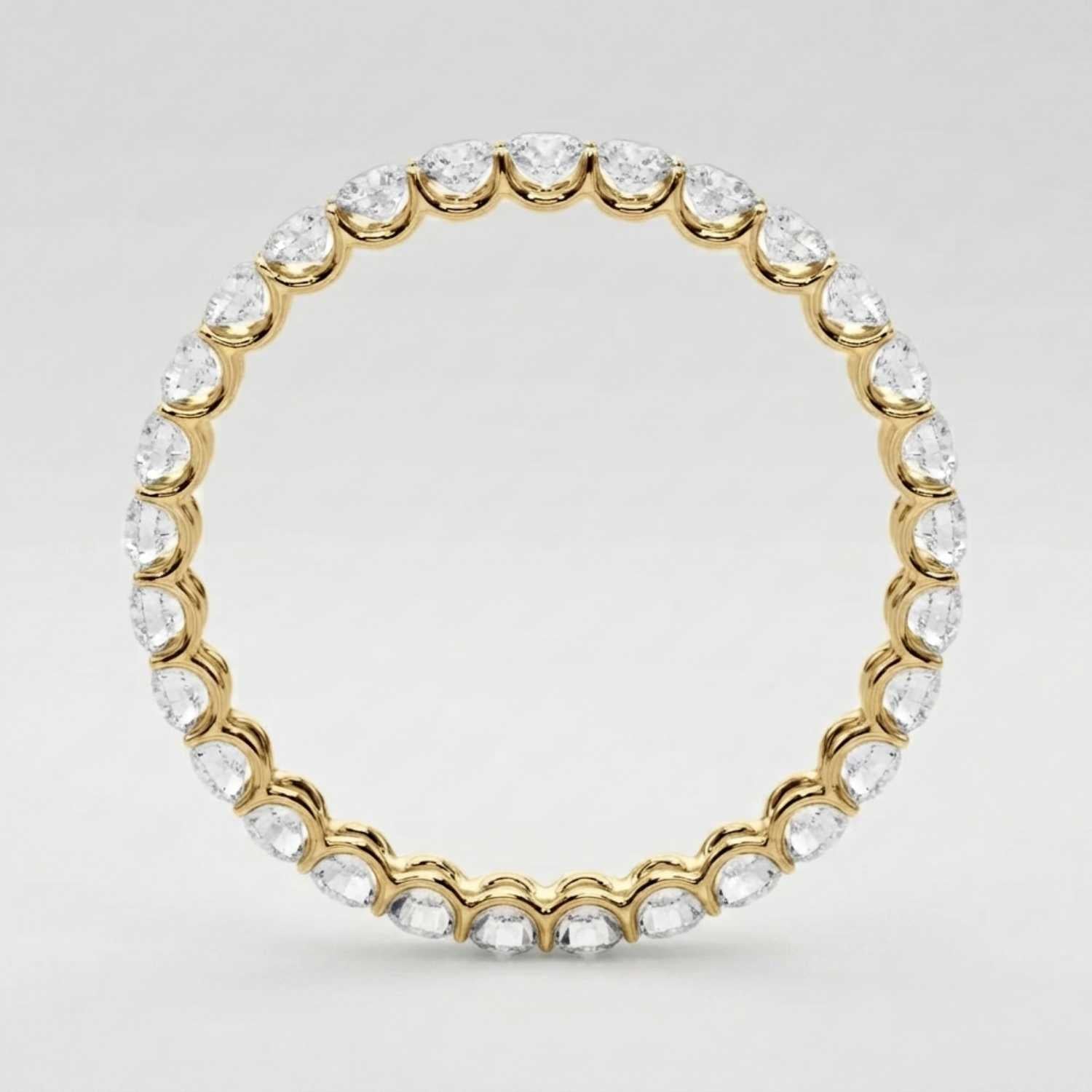 0.50-3.00ct Lab Grown Round Cut Diamond Full Eternity Ring UK Hallmarked