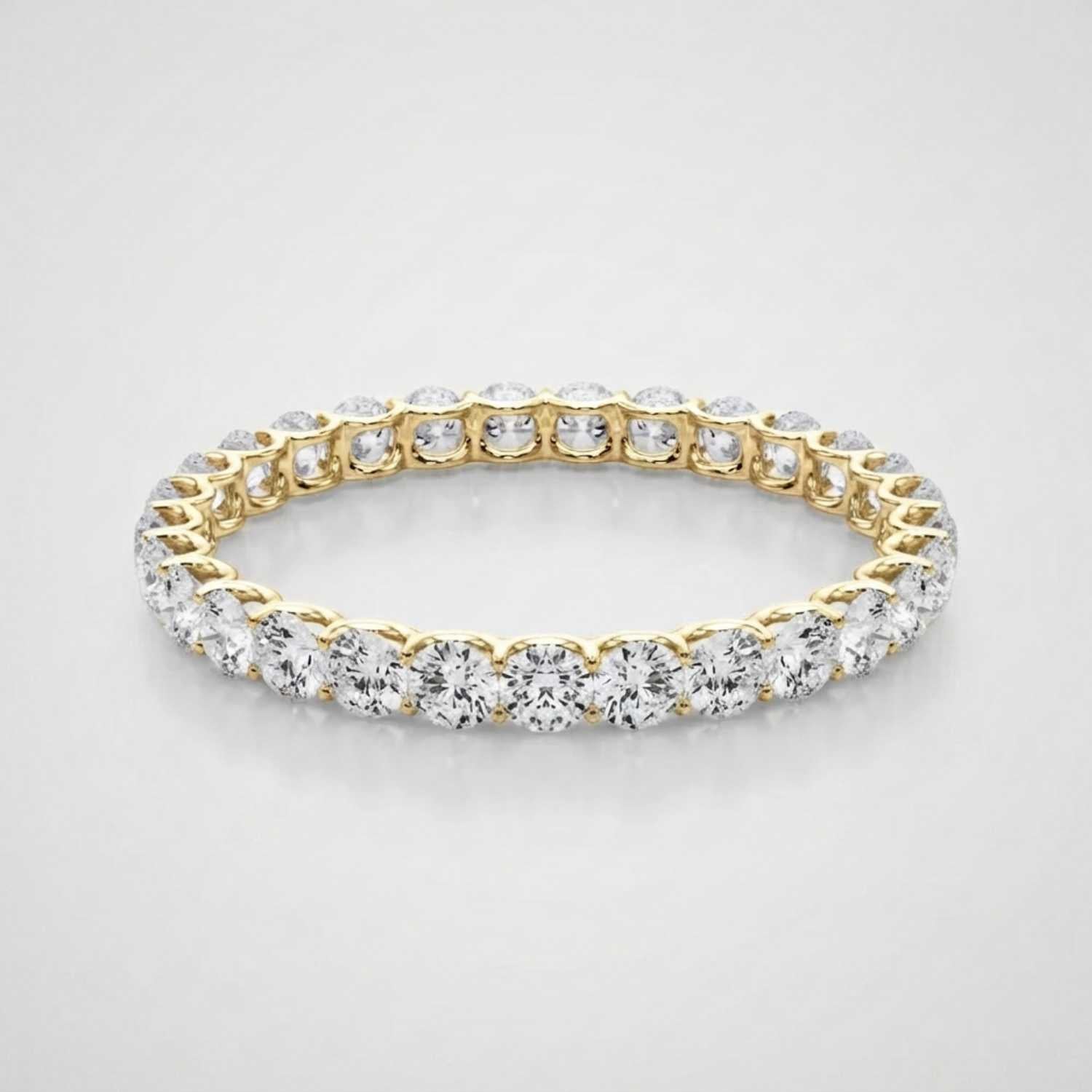 0.50-3.00ct Lab Grown Round Cut Diamond Full Eternity Ring Wedding Band