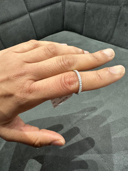 0.35Ct Moissanite Diamond Half Eternity Ring in Silver, Perfect For Gifting