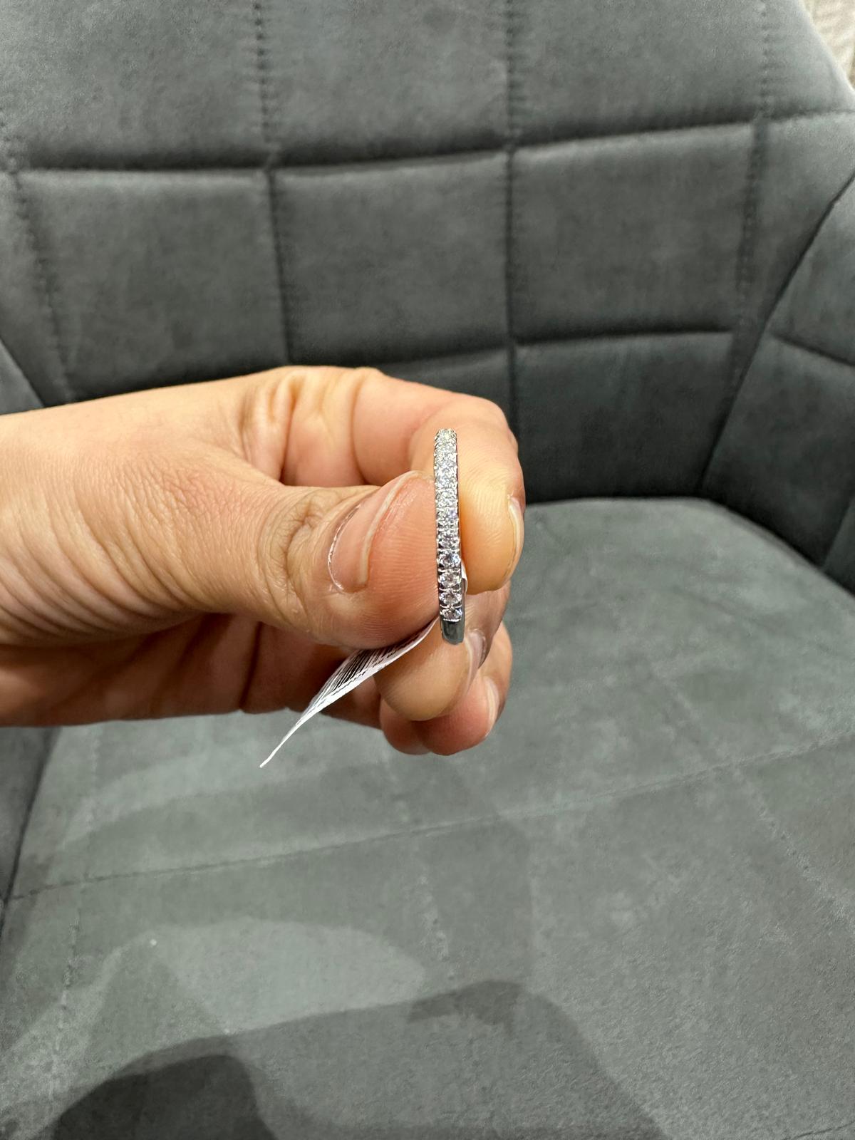 0.35Ct Moissanite Diamond Half Eternity Ring in Silver, Perfect For Gifting