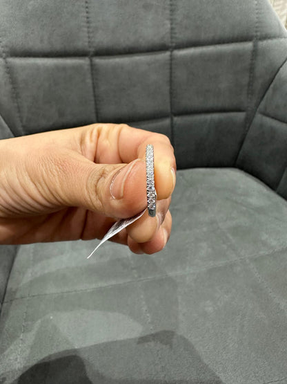 0.35Ct Moissanite Diamond Half Eternity Ring in Silver, Perfect For Gifting