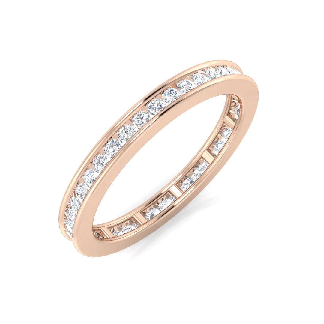 D/VVS 0.50 to 3.3ct Lab-Grown Round Cut Diamond Full Eternity Ring.