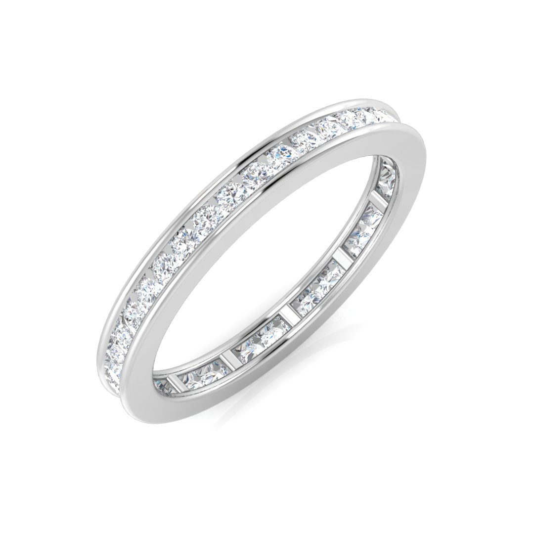 D/VVS 0.50 to 3.0ct Lab-Grown Round Cut Diamond Full Eternity Ring.