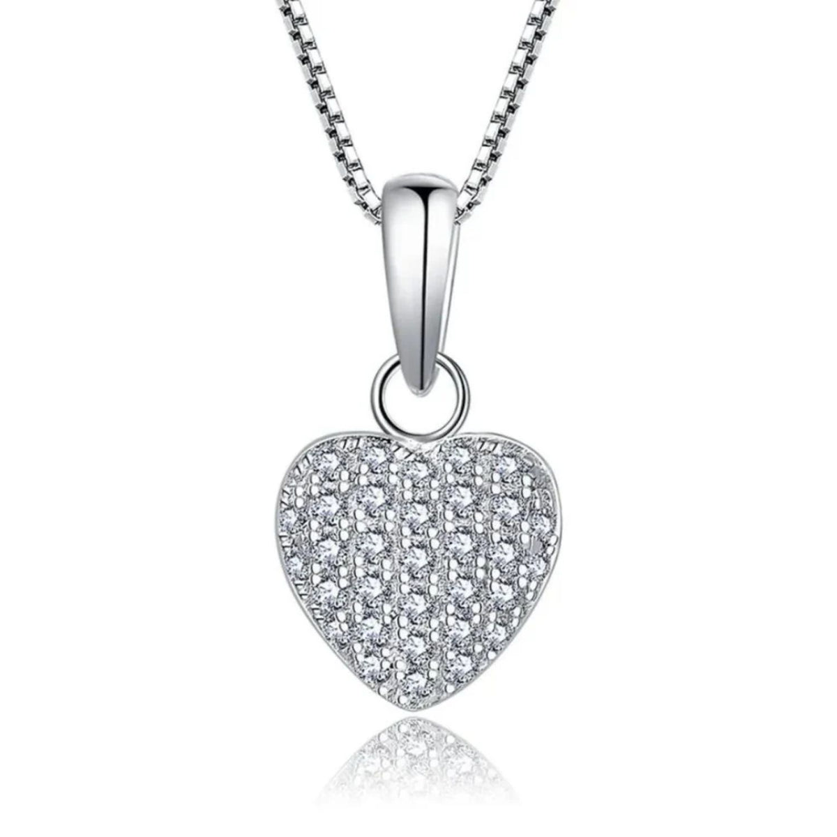 Pendentif solitaire en or blanc 9 carats, serti d'un diamant de laboratoire taille ronde de 0,40 carat.