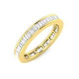 0.50-3.00ct Lab-Grown Baguette Cut D/VVS Diamond Channel Set Full Eternity Ring.