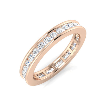 D/VVS 0.50 to 3.3ct Lab-Grown Round Cut Diamond Full Eternity Ring.