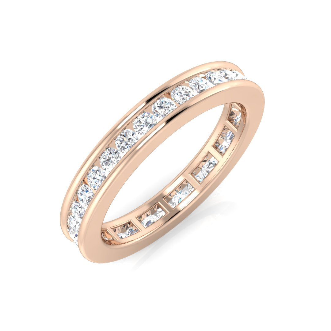 D/VVS 0.50 to 3.3ct Lab-Grown Round Cut Diamond Full Eternity Ring.