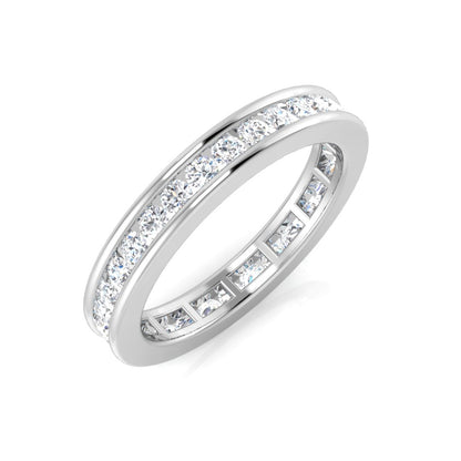 D/VVS 0.50 to 3.3ct Lab-Grown Round Cut Diamond Full Eternity Ring.