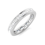 1.00 to 3.00ct Lab-Grown Baguette Cut D/VVS Diamond Full Eternity Ring.