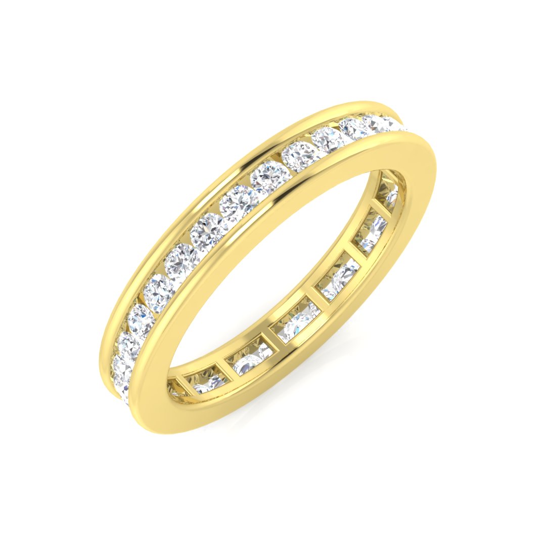 D/VVS 0.50 to 3.3ct Lab-Grown Round Cut Diamond Full Eternity Ring.