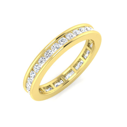 D/VVS 0.50 to 3.3ct Lab-Grown Round Cut Diamond Full Eternity Ring.