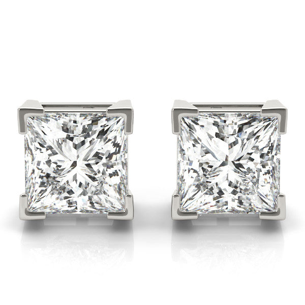 Princess Cut Lab Diamond Stud Earrings