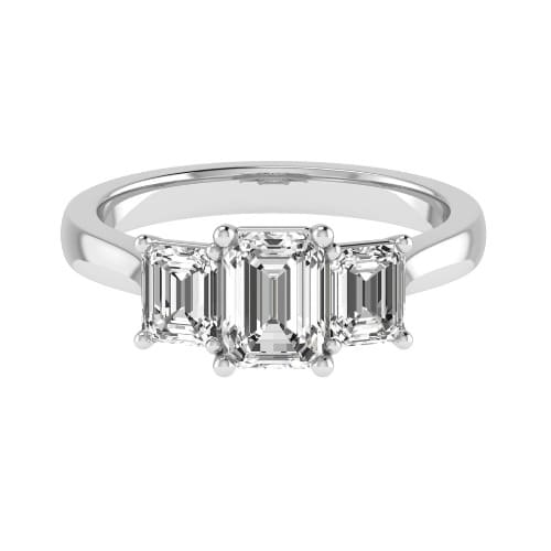 1.50 Carat Lab Grown Emerald Diamond Vintage Engagement Ring