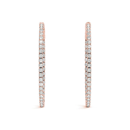 2.00Ct Lab Grown Diamond Hoop Earring in Yellow Gold